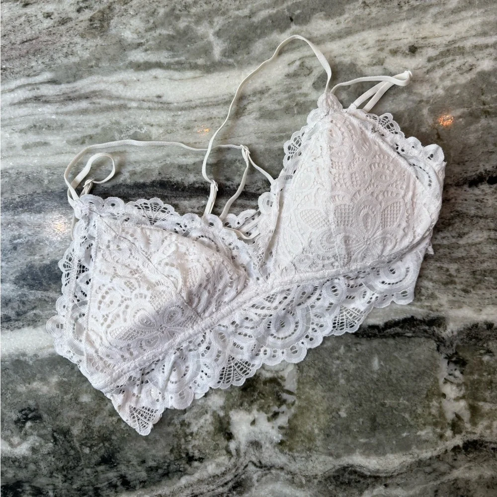 SO. White Lace Bralette Women’s XL